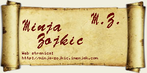 Minja Zojkić vizit kartica